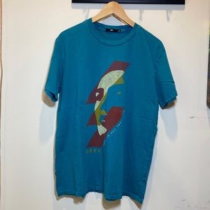Obey Clothing Graphic Tee Teal Size L